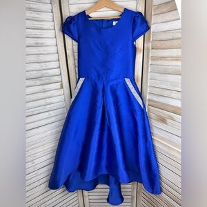 Speechless Kids Girls Royal Blue Hi Low Ballgown Formal Pageant Dress Size 10
